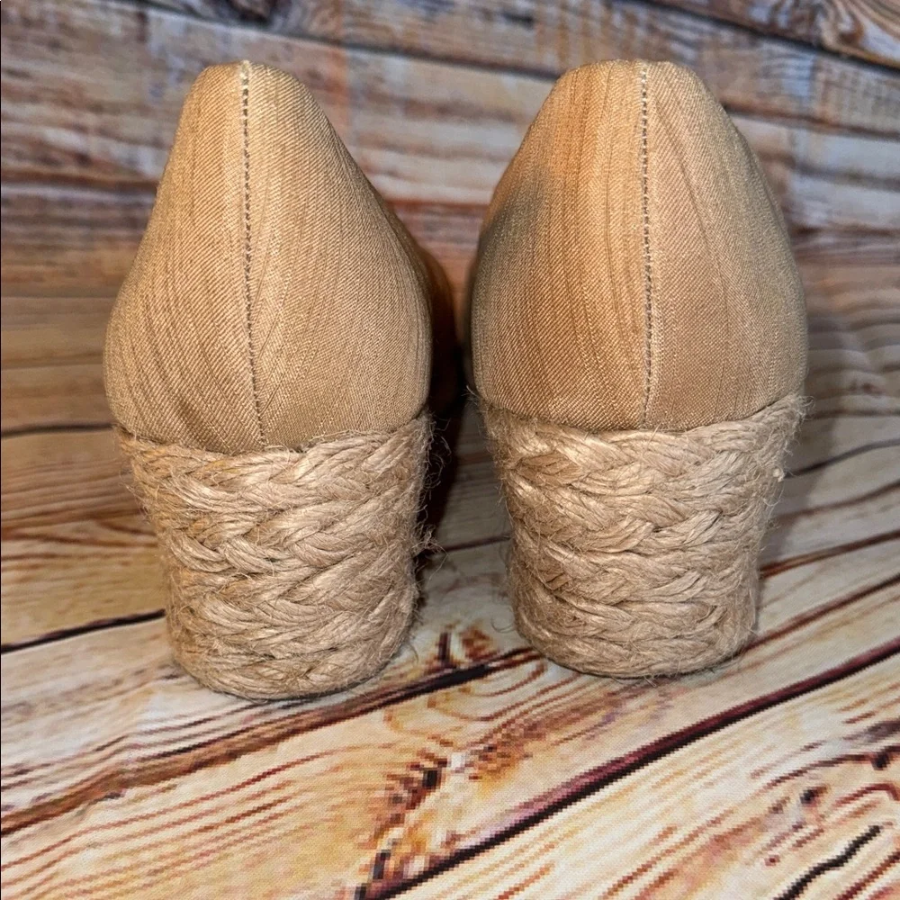 Soft Style Beige Peep-Toe Wedges Size 8.5 - Picture 4 of 15